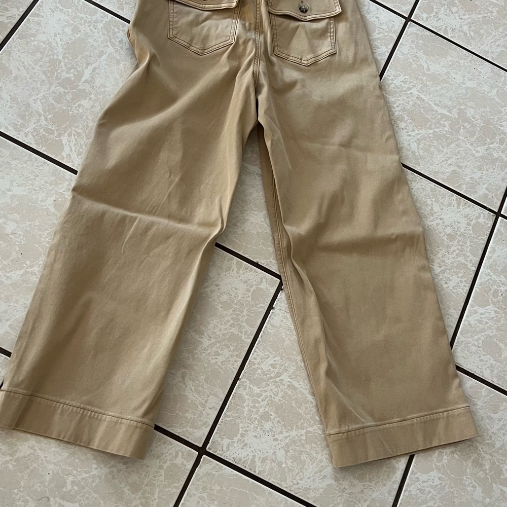 SPANX Almond Cropped Wide-Leg Pants